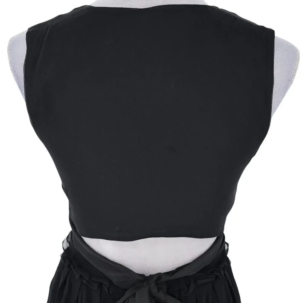 Vera Wang Lavender Label Dress Womens 6 Black Silk Chiffon Zip Fit n Flare Party